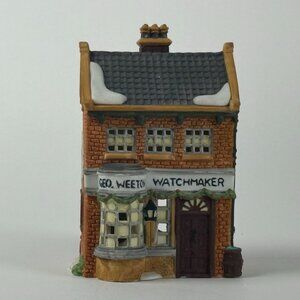 Heritage Village Collection Dickens Village Geo Weeton Watchmaker 1988